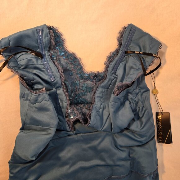 TADASHI SHOJI Special Occasions Embellished AZURE Sheath Dress Size 12 NEW TAGS! - Picture 9 of 17